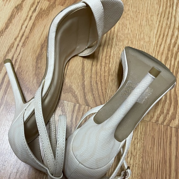 Natural Snakeskin Ankle Strap Heels size 5 - Picture 6 of 8